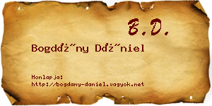 Bogdány Dániel névjegykártya